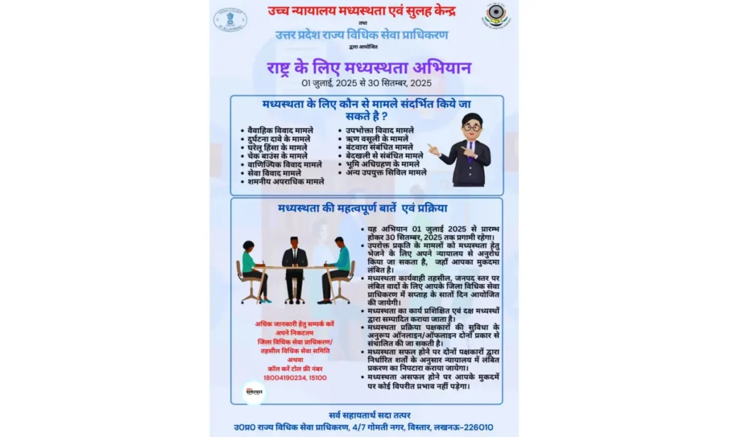 राष्ट्रीय विधिक सेवा प्राधिकरण 2025 के दिशा निर्देश में बैठक का हुआ आयोजन प्राधिकरण