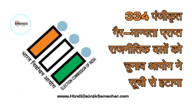 334, राजनीतिक दल, लिस्ट से बाहर, 115 यूपी के शामिल