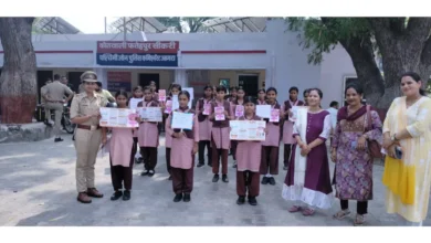 मिशन शक्ति 5.0, आगरा मिशन शक्ति, महिला सुरक्षा अभियान, छात्राओं का पुलिस भ्रमण, गुड टच बैड टच, महिला हेल्पलाइन नंबर, आत्मरक्षा प्रशिक्षण