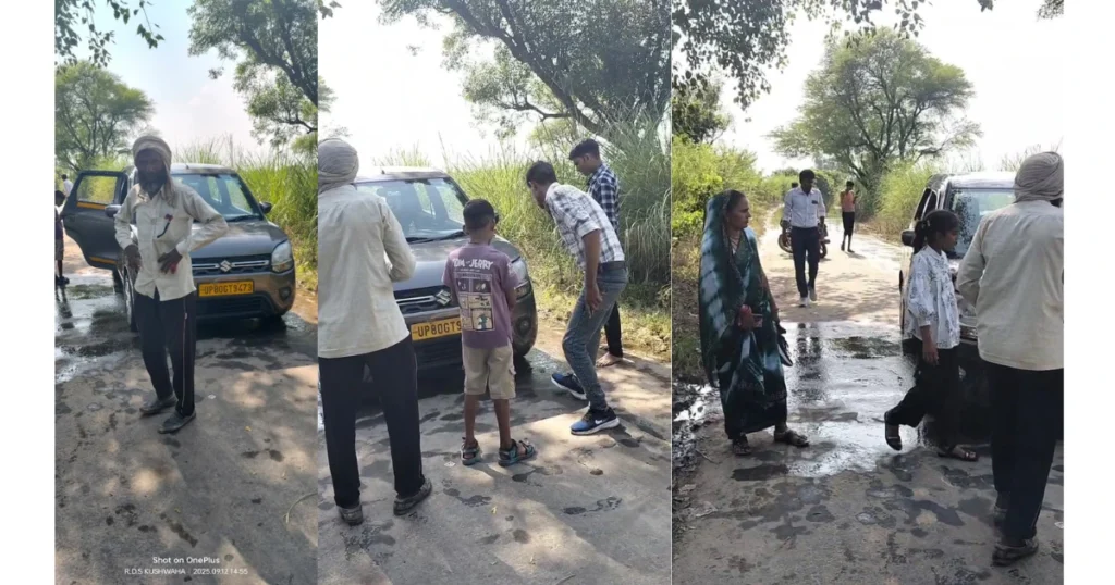 खेरागढ़ में बड़ा हादसा टला: जलभराव में डूबी कार, ग्रामीणों ने रस्सी व ट्रैक्टर से बचाई परिजनों की जान खेरागढ़ हादसा, खेरागढ़ जलभराव, खेरागढ़ कार डूबी, आगरा बारिश हादसा, सीएटी रोड खेरागढ़, कार ट्रैक्टर से निकाली, ग्रामीणों ने बचाई जान, खेरागढ़ न्यूज़, खेरागढ़ बाढ़ समाचार, आगरा बारिश समा