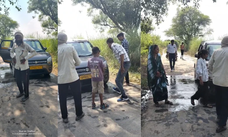 खेरागढ़ हादसा, खेरागढ़ जलभराव, खेरागढ़ कार डूबी, आगरा बारिश हादसा, सीएटी रोड खेरागढ़, कार ट्रैक्टर से निकाली, ग्रामीणों ने बचाई जान, खेरागढ़ न्यूज़, खेरागढ़ बाढ़ समाचार, आगरा बारिश समा