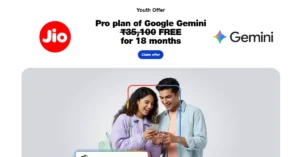 Jio Google Gemini Pro offer, Jio Gemini Pro free plan