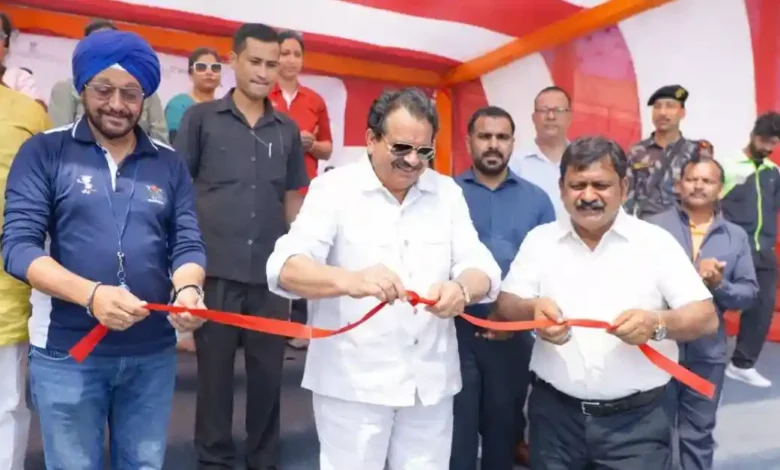 अस्मिता लीग आगरा, अंतरराष्ट्रीय महिला दिवस आगरा, SP Singh Baghel Agra news, women race competition agra, Eklavya stadium agra event, MY Bharat program news, women empowerment sports india, Agra sports news