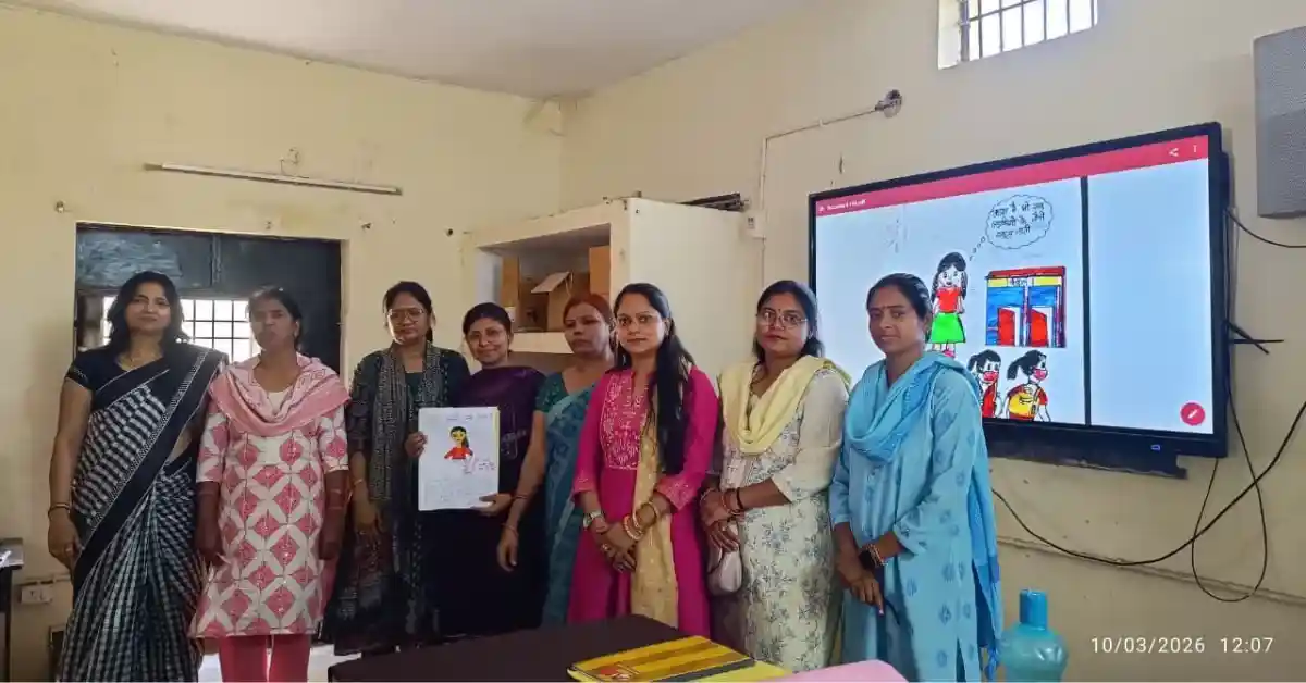 मीना मंच प्रशिक्षण आगरा, Fatehabad Meena Manch training program, Agra girl empowerment program, Power Angel Meena Manch news, Agra education training news, POCSO awareness training agra, Meena Manch UP program, Agra block education training, girl leadership program agra