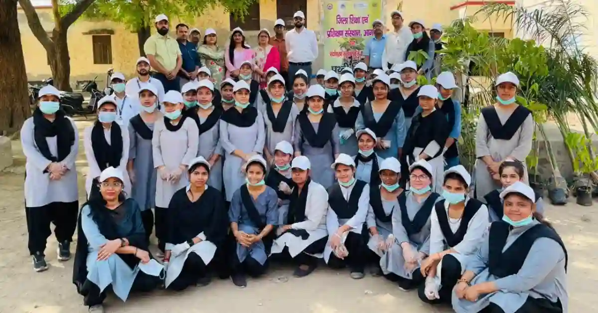 डायट आगरा में पृथ्वी दिवस पर वृहद वृक्षारोपण