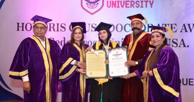 अर्चना शर्मा सम्मान, खेरागढ़ शिक्षिका डॉक्टरेट, आगरा शिक्षा समाचार, honorary doctorate india teacher, cedarbrook university award, महिला शिक्षक उपलब्धि, international award teacher india, agra latest news hindi education, teacher achievement story india, women empowerment education india