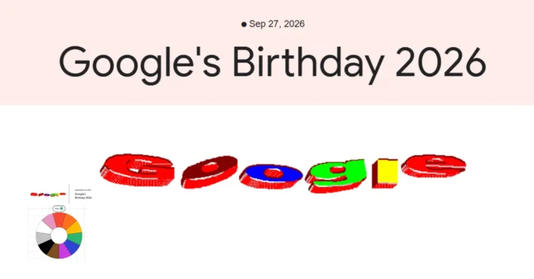 Google Birthday 2026: Google का 28वां जन्मदिन आज, जानिए 27 सितंबर का इतिहास Google Birthday 2026, Google birthday, Google 28th birthday, Google birthday September 27, Google 27 September birthday, Google history in Hindi, Google founded 1998, Google founders Larry Page Sergey Brin, Google anniversary 2026, Google 28 years, Google Search history, Google history, Google Doodle birthday, Google AI, Google Gemini, Google latest news, Google birthday today, why Google birthday September 27, Google foundation day, Google company history