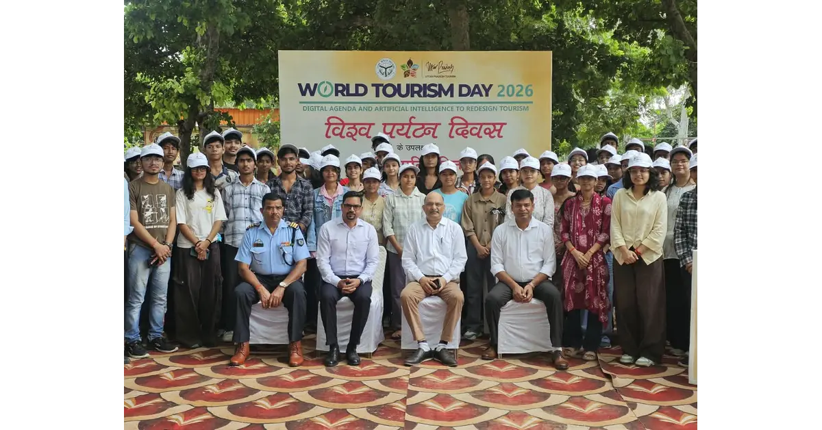 विश्व पर्यटन दिवस 2026, World Tourism Day 2026, World Tourism Day Agra, विश्व पर्यटन दिवस आगरा, आगरा पर्यटन, Agra Tourism, आगरा पर्यटन विभाग, Uttar Pradesh Tourism, उत्तर प्रदेश पर्यटन विभाग, पर्यटन विभाग आगरा, जिला पर्यटन विभाग आगरा, आगरा न्यूज, Agra News, आगरा पर्यटन समाचार, Agra Tourism News, विश्व पर्यटन दिवस कार्यक्रम, World Tourism Day Celebration, आगरा पेंटिंग प्रतियोगिता, Painting Competition Agra, पर्यटन पेंटिंग प्रतियोगिता, पर्यटन विरासत पेंटिंग, आगरा एवं उत्तर प्रदेश पर्यटन धरोहर, उत्तर प्रदेश की पर्यटन विरासत, यूपी की विरासत, आगरा की विरासत, ताजमहल पेंटिंग, Taj Mahal Painting, युवा कलाकार आगरा, Young Artists Agra, 62 छात्र पेंटिंग प्रतियोगिता, 62 Students Painting Competition, ललित कला संस्थान आगरा, Lalit Kala Sansthan Agra, पर्यटन एवं होटल प्रबंधन संस्थान आगरा, Institute of Tourism and Hotel Management Agra, डॉ बीआर आंबेडकर विश्वविद्यालय आगरा, Dr BR Ambedkar University Agra, दयालबाग विश्वविद्यालय, Dayalbagh University, फतेहपुर सीकरी पर्यटन, Fatehpur Sikri Tourism, फतेहपुर सीकरी भ्रमण, Fatehpur Sikri Tour, 60 छात्र फतेहपुर सीकरी, पर्यटन भ्रमण आगरा, आगरा पर्यटन स्थल, Agra Tourist Places, पर्यटन को नया रूप देने के लिए डिजिटल एजेंडा, Digital Agenda for Tourism, पर्यटन और AI, AI in Tourism, Artificial Intelligence in Tourism, पर्यटन में आर्टिफिशियल इंटेलिजेंस, डिजिटल पर्यटन, Digital Tourism, पर्यटन में डिजिटल तकनीक, पर्यटन और तकनीक, Tourism Technology, नगेंद्र प्रताप, Nagendra Pratap, आयुक्त आगरा मंडल, Agra Divisional Commissioner, शक्ति सिंह, Shakti Singh, क्षेत्रीय पर्यटन अधिकारी आगरा, Regional Tourism Officer Agra, सुरेश रावत, हेमंत कुमार शर्मा, मोहित कुमार, पर्यटन पुलिस आगरा, Tourism Police Agra, प्रो शारदोल मिश्रा, ममता शर्मा, श्रेष्ठ पांच कलाकृतियां, 2 अक्टूबर सम्मान, गांधी जयंती पर सम्मान, आगरा कला संस्कृति, Agra Art and Culture, Agra Heritage, UP Heritage Tourism, Heritage Tourism India, आगरा पर्यटन विकास, Google Discover News, Google News India, Agra Latest News, Uttar Pradesh Tourism News, Tourism News India