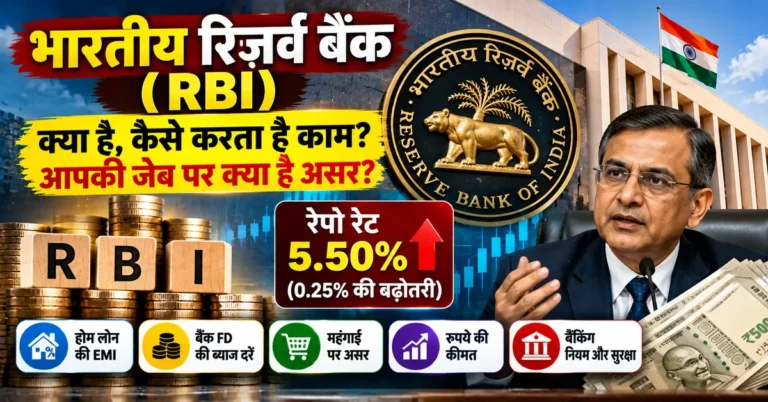 भारतीय रिज़र्व बैंक, RBI क्या है, Reserve Bank of India, RBI full form in Hindi, RBI repo rate, RBI monetary policy, RBI latest news, RBI के कार्य, रेपो रेट क्या है, RBI और होम लोन EMI, RBI FD interest rate, RBI MPC meeting, भारतीय केंद्रीय बैंक